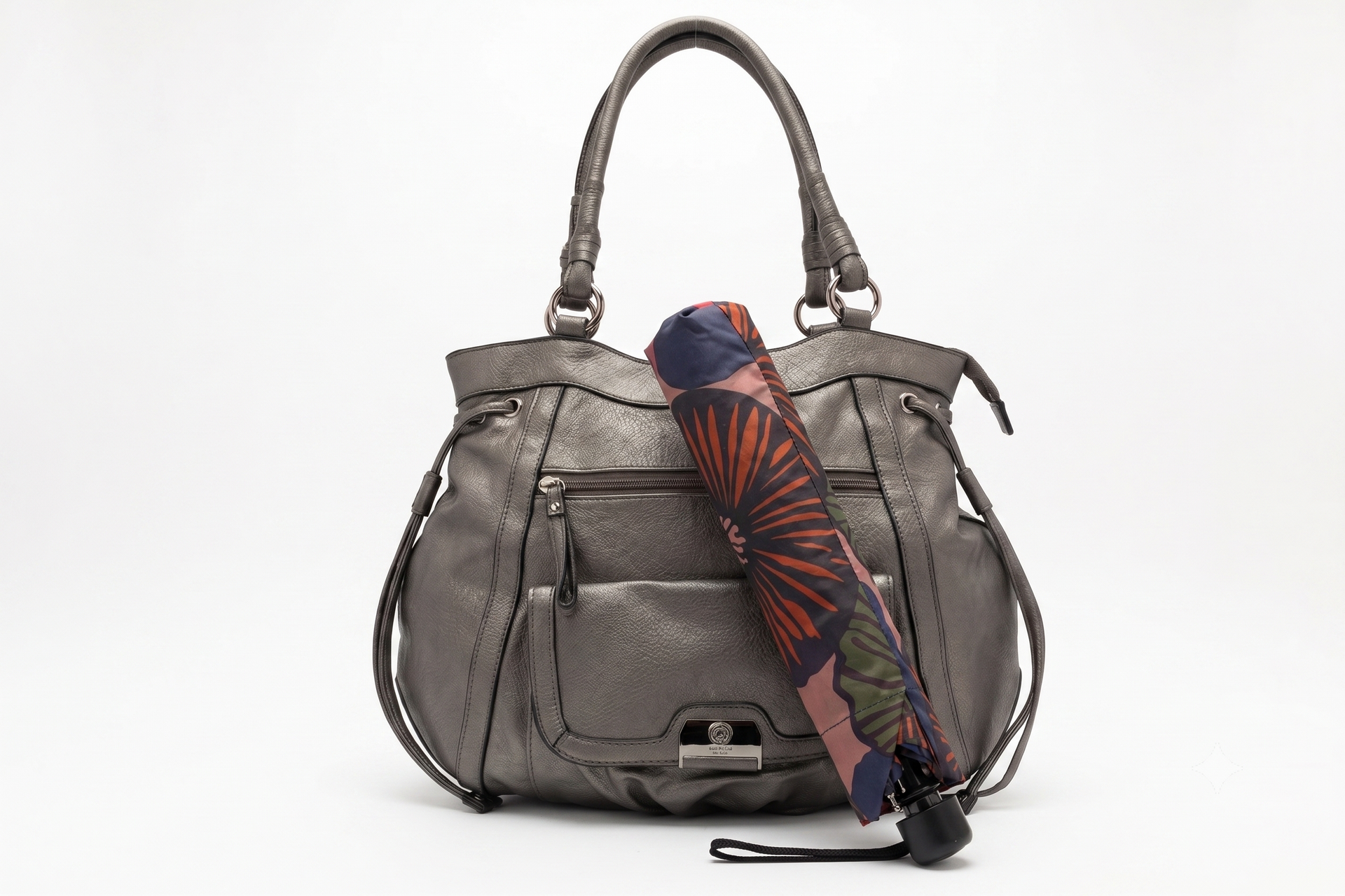 ROSETTI PEWTER PURSE W/ UMBRELLA