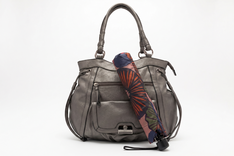 ROSETTI PEWTER PURSE W/ UMBRELLA-1
