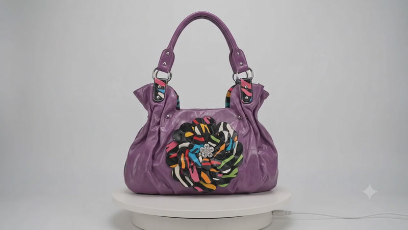PURPLE FASHION PATENT LEATHER-4