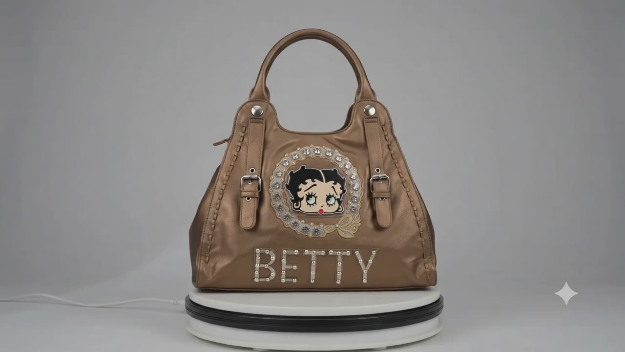 BRONZE BETTY BOOP RHINESTONE FACE RETIRED-3
